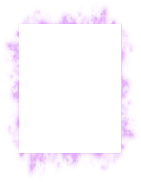 An explosion of purple smoke around the frame