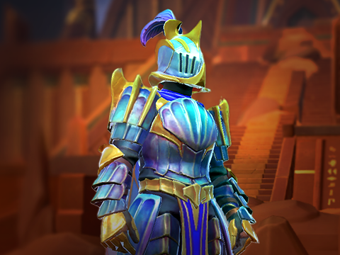 Um personagem do RuneScape equipando a Armadura Exoesquelética
